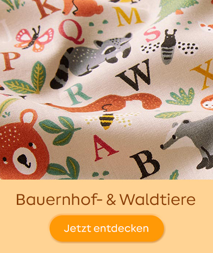 Baunerhof & Waldtiere Kinder-Dekostoffe